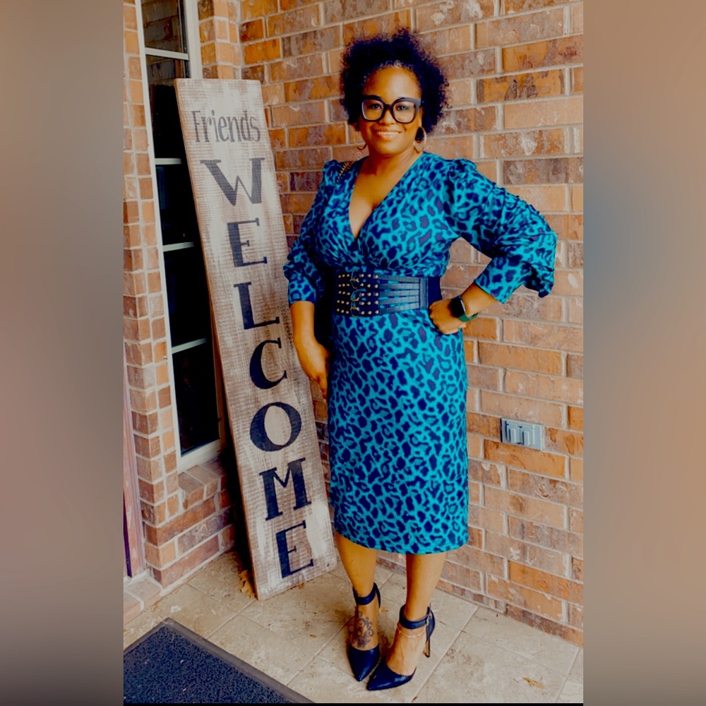 Leopard Dress (Belt not included)